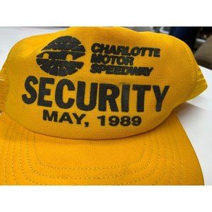 Vtg. Charlotte Motor Speedway Security Trucker Hat May 1989 Hat Rack #1